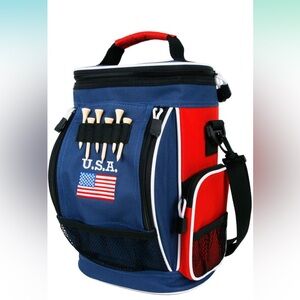 Intech Golf Bag Cooler & Accessory Caddy, Portable 10-Can Insulated Cooler Bag